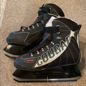 Cougar Black and White Athletic Ice Skates. NEW, never worn or used!
